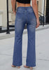 GRAPENT Women's Trendy High Rise Flare Jeans | Stretchy Denim, Wide Leg, 30.5