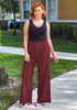 Rumba Red Women's High Waisted Wide Leg Business Work Pants