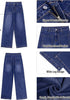 GRAPENT Women's High Waisted Wide Leg Jeans | Soft Stretch Denim, Patch Pocket, 29.5