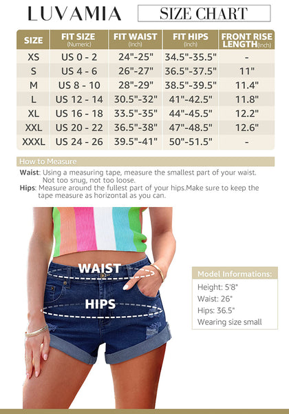 Classic Blue Women's Fashion Stretch Denim Mid Rise Shorts