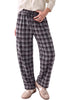 GRAPENT Women's High Waisted Plaid Barrel Pants | Tapered Wide Leg, Elastic Drawstring Waist, Front Pockets, Work Office Casual Fall Outfits