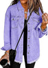 Aster Purple Button-Up Oversized Women's Denim Shacket