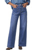 GRAPENT Women's High Waisted Wide Leg Jeans | Soft Stretch Denim, Patch Pocket, 29.5