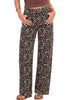 GRAPENT Women's High Waist Wide Leg Leopard Jeans | Stretchy Denim, Baggy Loose Fit, 29.5