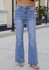 GRAPENT Women's Trendy High Rise Flare Jeans | Stretchy Denim, Wide Leg, 30.5