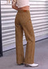 Brown  Women's Rhinestone Wide Leg Jeans, High Waisted Stretch Glitter Sparkly Embellished Denim Pants, 29.5