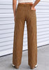 Brown  Women's Rhinestone Wide Leg Jeans, High Waisted Stretch Glitter Sparkly Embellished Denim Pants, 29.5
