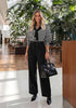 GRAPENT Women's High Waisted Wide Leg Work Pants | Elastic Back Waist, Front Pleated, Business Casual Office Outfits