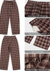 GRAPENT Women's High Waisted Plaid Barrel Pants | Tapered Wide Leg, Elastic Drawstring Waist, Front Pockets, Work Office Casual Fall Outfits