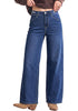 GRAPENT Women's High Waisted Wide Leg Baggy Jeans | Stretchy Denim, Adjustable Cinched Waist, 30