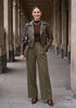 GRAPENT Women's High Waisted Wide Leg Work Pants | Elastic Back Waist, Front Pleated, Business Casual Office Outfits