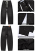 Washed Black Barrel Jeans for Women High Waisted Baggy Drawstring Wide Leg Denim Pants Stretchy Ankle Length 27.5 Inseam Casual Trendy