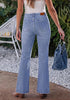 Lakeside Blue Women's Trendy Mid Rise Bootcut Jeans — Stretchy Western Denim Pants with 90s Vintage Flare & 30.5