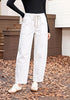GRAPENT Women's High Waisted Baggy Barrel Jeans | Stretchy Denim, Elastic Drawstring Waist, Pull On, 27.5