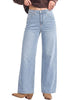 GRAPENT Women's High Waisted Wide Leg Baggy Jeans | Stretchy Denim, Adjustable Cinched Waist, 30
