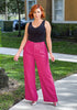 Magenta Women's High Waisted Wide Leg Business Work Pants