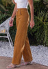 Camel Brown Women's Wide Leg High Waist Stretch Jeans Baggy Straight Leg Denim Pants,  29.5 Inch Inseam Angled Side Seam, Country Concert Western Style