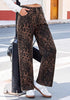 GRAPENT Women's High Waist Wide Leg Leopard Jeans | Stretchy Denim, Baggy Loose Fit, 29.5