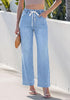 GRAPENT Women's High Rise Straight Wide Leg Jeans | Stretchy Denim, Elastic Waist, 29.5
