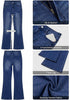 GRAPENT Women's Trendy High Rise Flare Jeans | Stretchy Denim, Wide Leg, 30.5