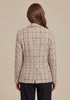GRAPENT Women's Tweed Plaid Blazer | Notched Lapel, Fully Lined, Shoulder Pads, Single Button, 2 Pockets, Interview Office Business Casual