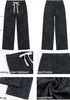 GRAPENT Women's High Waisted Wide Leg Leopard Jeans | Leopard Print Denim, Drawstring Waist, Loose Straight Leg, 28