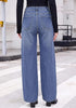 GRAPENT Women's High Rise Wide Leg Jeans | Stretchy Denim, Adjustable Cinch Waist, 30