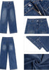GRAPENT Women's High Waisted Wide Leg Jeans | Soft Stretch Denim, Patch Pocket, 29.5