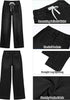 GRAPENT Women's High Rise Straight Wide Leg Jeans | Stretchy Denim, Elastic Waist, 29.5