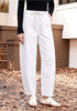 GRAPENT Women's High Waisted Baggy Barrel Jeans | Stretchy Denim, Elastic Drawstring Waist, Pull On, 27.5