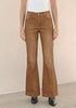 Golden Brown Flare Jeans for Women Mid Rise Bootcut Denim Pants Distressed Stretchy Retro Y2K Washed Date Night Outfit Nashville Western Style