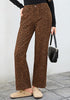 GRAPENT Women's High Waist Wide Leg Leopard Jeans | Stretchy Denim, Baggy Loose Fit, 29.5