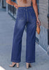 GRAPENT Women's High Waisted Wide Leg Jeans | Soft Stretch Denim, Patch Pocket, 29.5