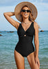 LookbookStore Black Women's Mega Stretch Bikini Set Fully Swimsuit