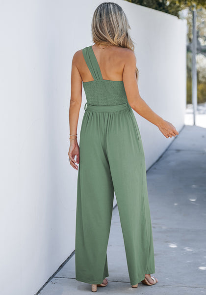 Sage Comfy Sleeveless Belted Jumpsuits & Long Rompers for Women