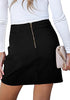 True Black Tulip Ruched Denim Mini Skirt