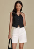 Cream White Women's Relaxed Fit Skort Straight Mega Stretch Shorts