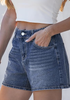 LookbookStore Reef Blue High Waisted Baggy Wide Leg Denim Shorts Women Elastic Waist Mom Jorts 4