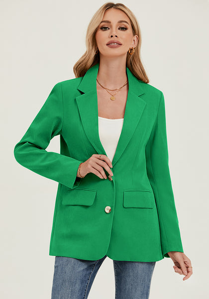 Jolly Green Women's Classic Twill Loose Fit Business Casual Blazer