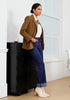 Darkness Blue Women's Fashionable High Waisted Wide Leg Jeans Casual Jeans Versatile for Commuting