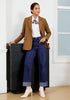 Darkness Blue Women's Fashionable High Waisted Wide Leg Jeans Casual Jeans Versatile for Commuting