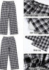 GRAPENT Women's High Waisted Wide Leg Plaid Pants | Tartan Pattern, Elastic Waist Drawstring, Pockets, Relaxed Fit, Casual Daily Fall Outfits