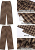 GRAPENT Women's High Waisted Wide Leg Plaid Pants | Tartan Pattern, Elastic Waist Drawstring, Pockets, Relaxed Fit, Casual Daily Fall Outfits