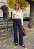 GRAPENT Women's High Waisted Wide Leg Work Pants | Elastic Back Waist, Front Pleated, Business Casual Office Outfits