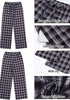 GRAPENT Women's High Waisted Wide Leg Plaid Pants | Tartan Pattern, Elastic Waist Drawstring, Pockets, Relaxed Fit, Casual Daily Fall Outfits