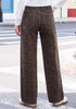 GRAPENT Women's High Waist Wide Leg Leopard Jeans | Stretchy Denim, Baggy Loose Fit, 29.5