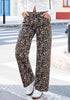 GRAPENT Women's High Waist Wide Leg Leopard Jeans | Stretchy Denim, Baggy Loose Fit, 29.5