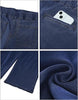 Dark Blue Women's Cropped Denim High Waisted Jeans Stretch Wide Leg