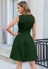 LookbookStore Women's Dark Green Elegant Classy Summer Dresses 2026 Spring A Line Business Casual Work Graduation Cocktail Short Dress