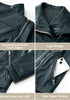 Dark Green Women's Faux Leather Long Sleeve Motorcycle Biker Warm Jacket